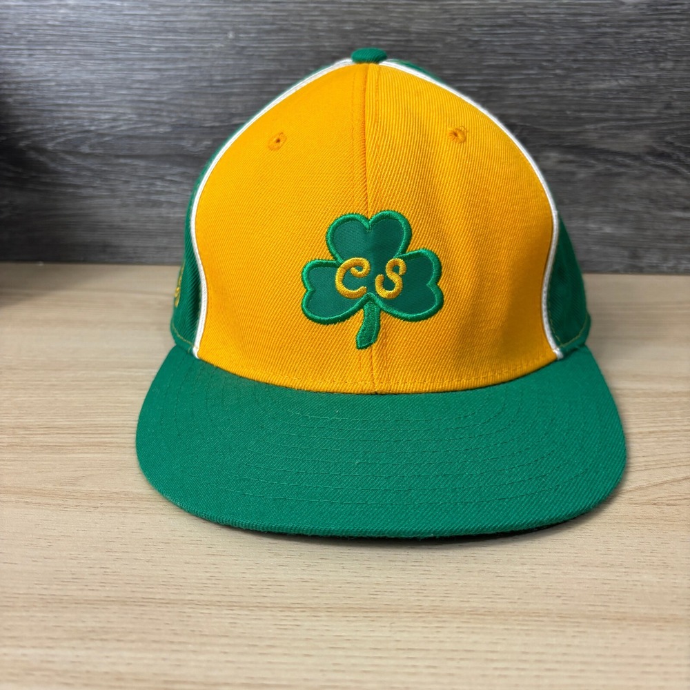 Rucker Celtic Shamrocks Hat‎ Cap Fitted 7 3/8 Harlem Court Stall & Dean